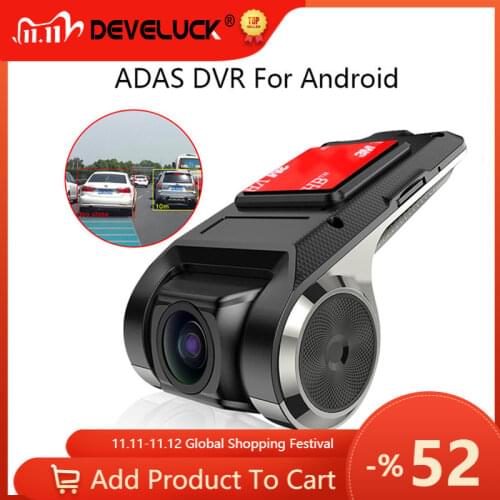 USB ADAS Car DVR Dash Cam Full HD Lens Can down 120 degrees For Car DVD Android Player Navigation Floating Window Display