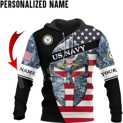 Tessffel Eagle Navy Army Veteran Military Camo Harajuku Pullover 3DPrint Streetwear Tracksuit Autumn Casual Hoodies Men/Women 19