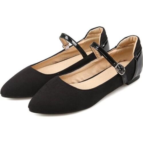 Oversized Pointed suede flat sole shoes summer flat ladies women shoes woman