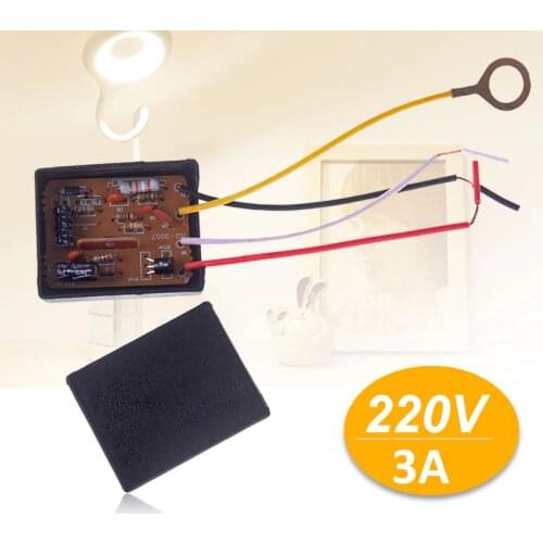 1PC Lamp Touch Switch 220V 3A Electrical Equipment Table Light Parts On/Off 1 Way Touch Control Sensor Bulb Lamp Switch