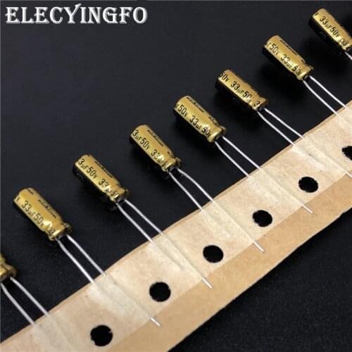 100pcs 33uF 50V NICHICON FW Series 5x11mm 50V33uF HiFi Audio Capacitor