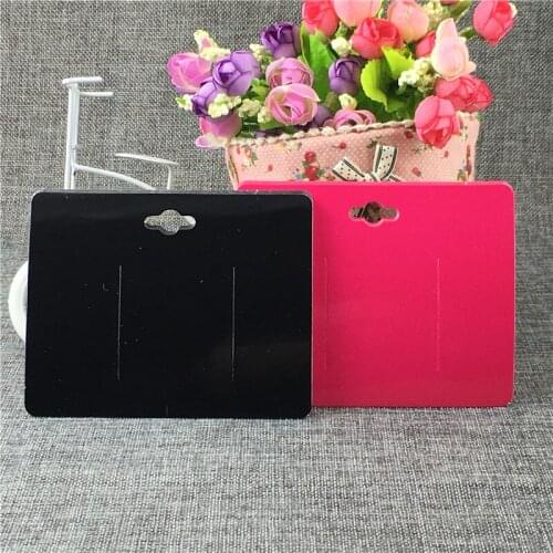 200PCS/Lot 12.5x10cm Blank Red Black Hair Clip Cards for Jewelry Hair Accessories Displays Packaging Cards Accept Custom Logo