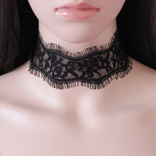 2018 Black Sexy Lace Chokers Necklaces for Women Fashion Collar Necklace Accessories Vintage Lace Chokers Jewelry Collier Femme