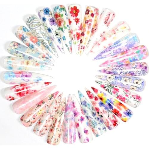30 Designs 30pcs/lot Floral Nail Art Foil Rolls-30 Japan Flower-4cm*20cm Nail Wraps Nail Sticker Nail Foil for Self Adhesive,lk