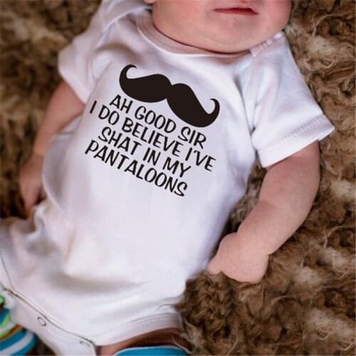 AH Good Sir I Do Believe I've Shat in My Pantaloons Baby Romper Infant Jumpsuit Boy Girl Romper Baby Toddler Newborn Clothes