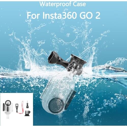 Camera Shell Waterproof Case for Insta360 Go 2 Protective Cover Mount Adapter Diving Tool Action Camera Accessories