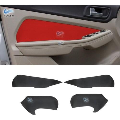 For Ford Focus 2009 2010 2011 2012 2013 2014 4pcs Microfiber Leather Car Interior Door Handle Armrest / Door Panel Cover Trim