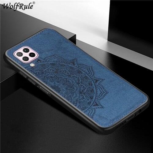 For Huawei P40 Lite Case Cloth Silicone Luxury TPU Leather Anti-knock Case For Huawei P40 Lite Cover For Huawei P40 Lite Fundas