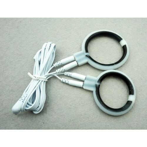 Exotic Accessories Electro Shock Penis Rings Cock Rings Medical Sex Toys Silicone Electric Stimulator Penis Enlarger Rings