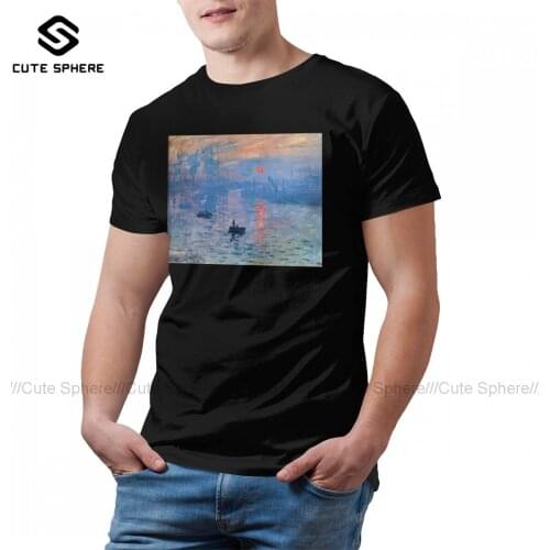 Monet T Shirt Fashion 100 Cotton Summer T-Shirt Short Sleeve Graphic Tshirt Oversize Male