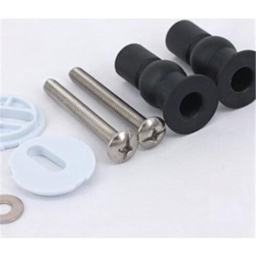 Seat Hinge Hole Fixings Back to Wall Toilet Seat Top Fix Well Nut Screw Rubber