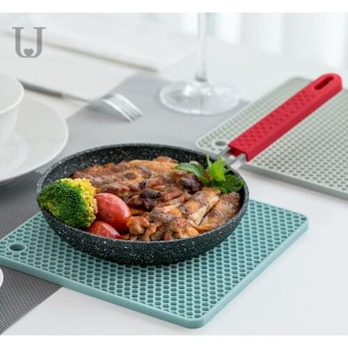 Table mats Placemats Insulation Placemats Silicone Kitchen Anti-scalding Non-slip mats Thick bowl mats coasters