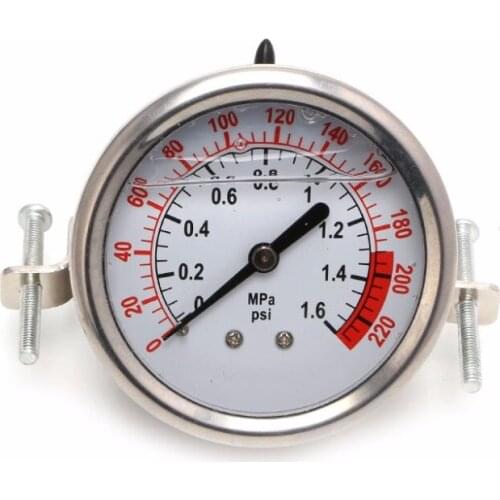 0-1.6MPa 0-220psi Water Liquid Pressure Gauge Meter 1/4" f Reverse Osmosis Pump