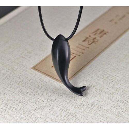 Fashion small fish pendant black Sandalwood Hand Carved mascot Necklace Pendant lucky Amulet