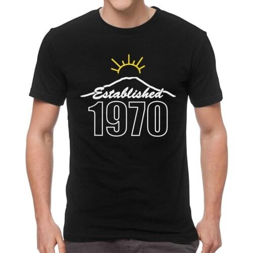 Fashion 1970 T-shirt Men Fashion T Shirt Short Sleeve Cotton 50 Years Old Birthday Gift Tshirt Unique Tee Tops