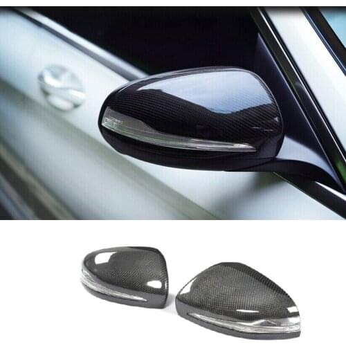 Real Carbon Fiber Mirror Cover Cap Fit For Benz C Class W205 W213 W222 C63 S63 E63 GLC GLS Only For LHD