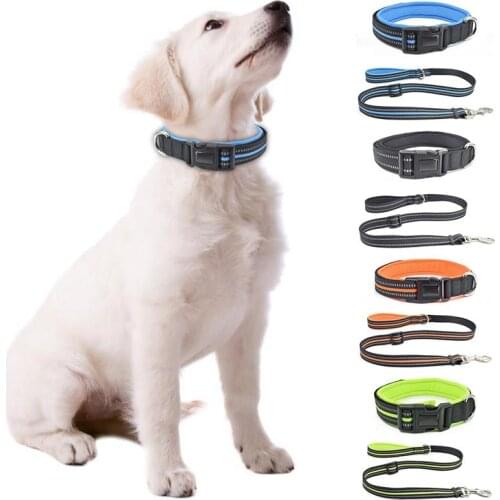 Pet Dog Collars Adjustable Dogs Leads Rope Puppy Collars With Buckle Outdoor Dog Walking Safe Leashes Supplies Dogs Accessories