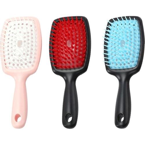 Hollowing Comb Dry Wet Dual Relax Scalp Massage Brush Salon DIY Hairdressing Dry Wet Dual Relaxing Scalp Comb Hair Care