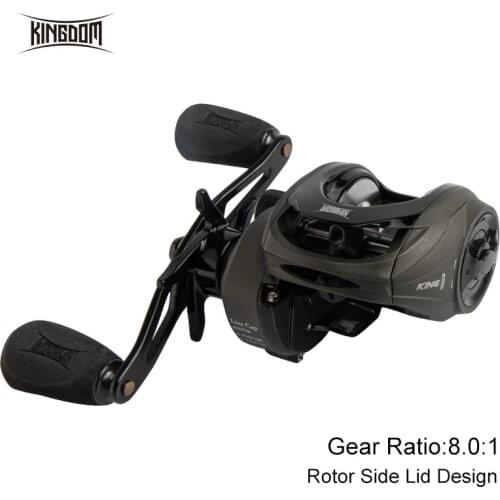 Kingdom KMC-150 Fishing Reel 8.0:1 High Speed Baitcasting Reels 9+1 BBs 6kg Braking Power 205g Left/Right Handle Fishing Tackles