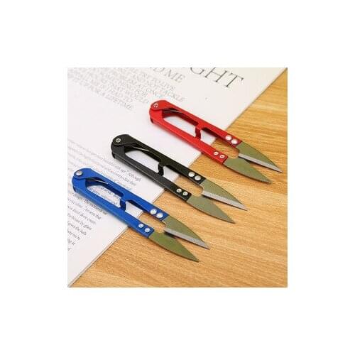 Special thread scissors cross-stitch sewing small scissors color V-shaped yarn scissors spring scissors fishing line scissors