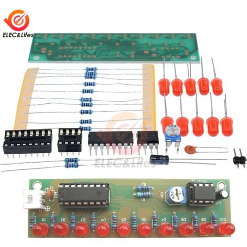 NE555 LED Light Chaser Water Flowing Light LED Electronic DIY Kits Module NE555 + CD4017 Driver Water Powered NE555 Circuit Red