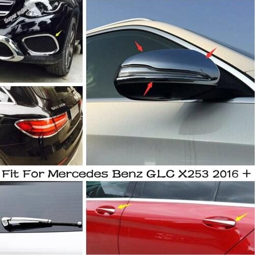 Lapetus ABS Accessories Bright Style Rear Window Wiper Cover Trim Fit For Mercedes Benz GLC X253 2016 - 2021 Exterior Parts
