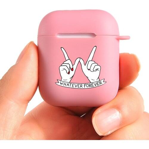 Gesture Case for Apple AirPods 1 2 Soft Silicone Shockproof Protective Pink Case for Airpods 1 2 Awesome Girl Pink Case Headset