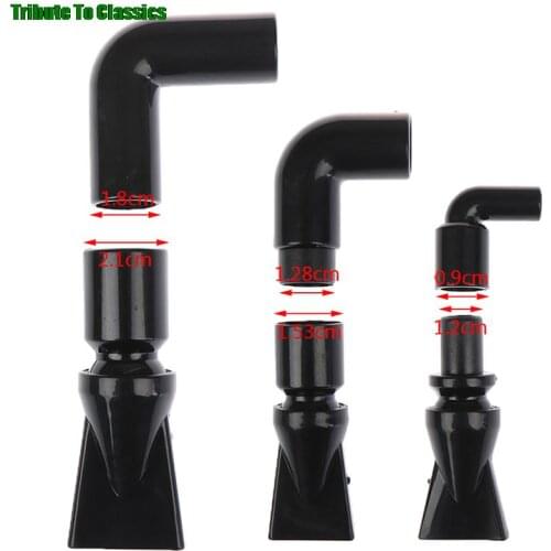 1PC S/M/L Black Aquarium Tank Pump Duckbill Water Outlet Nozzle Duckbilled Return Pipe Fitting Size