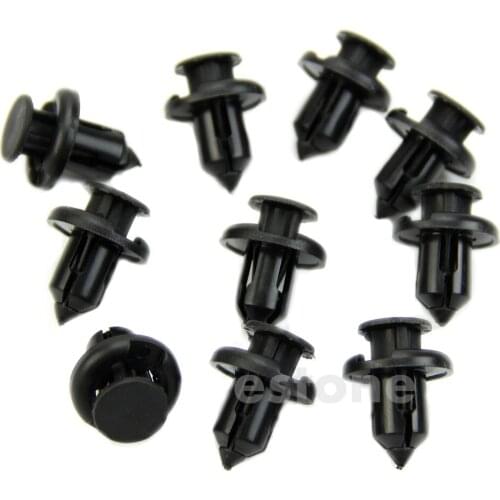 10pcs Nylon Trim Board Panel Retainer Clips Fasteners Black for toyota
