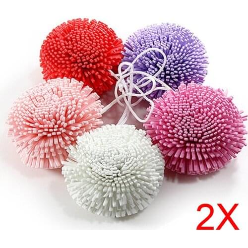 2017 2pcs New Bath/Shower Body Exfoliate Puff Sponge Mesh EVA Colorful Bath Ball 88 Best Price