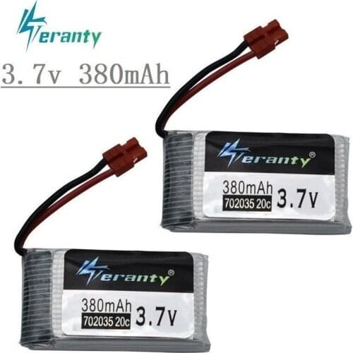 3.7V 380mAh 702035 Lipo Battery For SYMA X5A-1 X15 X15C X15W RC Helicopter Quadcopter Spare Parts 3.7v RC Drone battery 2pcs/set