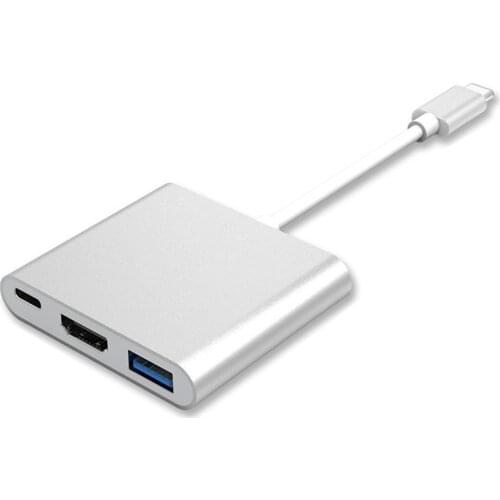 3-in-1 Thunderbolt 3 USB Type C USB 3.1 to HDMI 4K USB3.0 USB 3.1 adapter converter cable for macbook pro 2016 macbook 2015