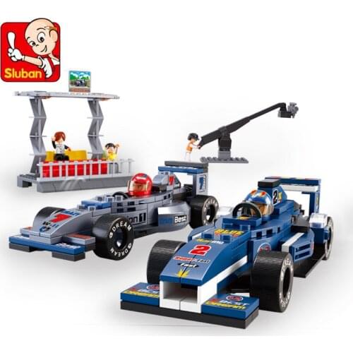300Pcs SLuban Assembled Building Blocks F1 Formula Racing Group 0355 Boy Assembled Toy Gifts