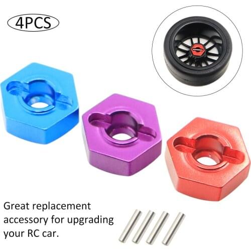 4PCS 12mm Wheel Hex Drive Hub Adapter Combiner Coupler With Pins Screw New HSP HPI Redcat Tamiya Traxxas RC4 WD D90 1/10 RC Car