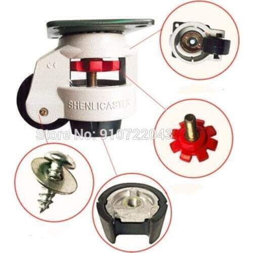 4 pcs Level adjustment wheel/Casters,GD-120F flat support, forHeavy equipment ,Industrial casters