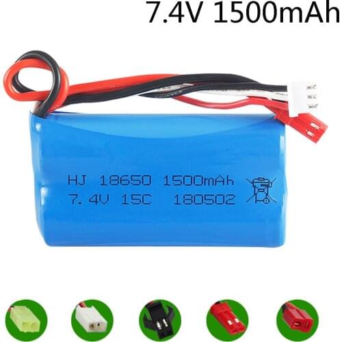 7.4V 1500mah 15C 2S lipo Battery For U12A Hanqi 957 948 MJXRC T40 F39 F49 T39 WLtoys 12428 Syma S033g H101 UD002 RC Boat Drone