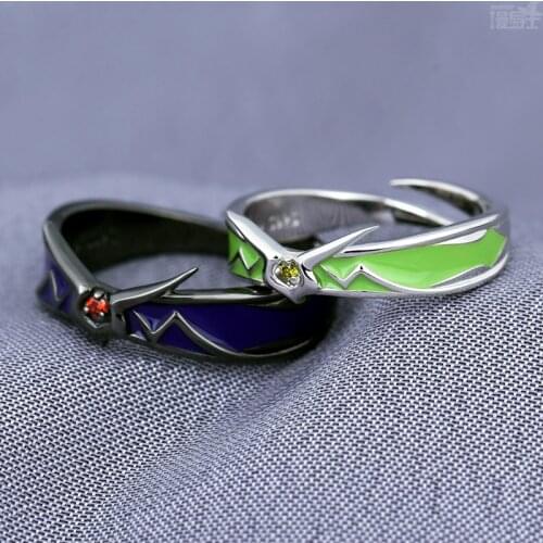 Anime Code Geass: Lelouch of the Rebellion 925 Sterling Silver Lelouch Lamperouge Finger Ring Adjustable Jewelry Cosplay Gifts