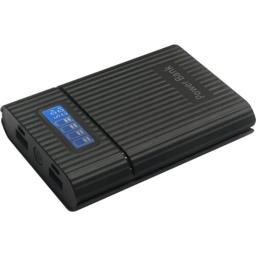 Anti-Reverse DIY Power Bank Box 4x 18650 Battery LCD Display Charger For iphone