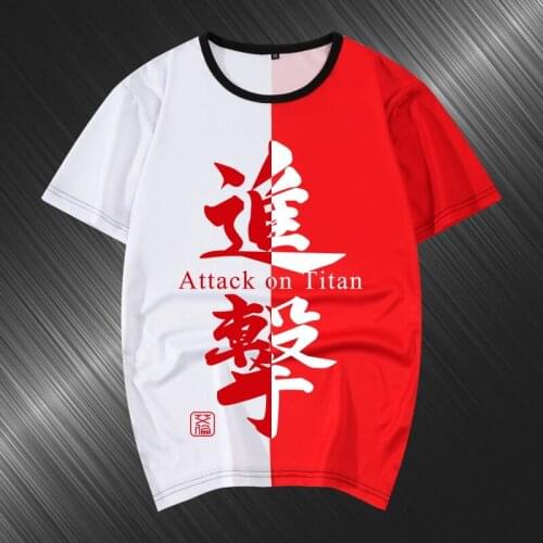 Unisex Anime Cos Attack on Titan T-Shirt Jiyuu no Tsubasa Survey Corps Recon Corps Cotton Casual T-Shirt Tee T Shirt Top
