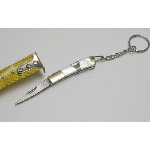 Free shipping Shell Handle Small Folding Pocket Knife Mini Tactical Hunting Knife 440 Steel Exquisite knife