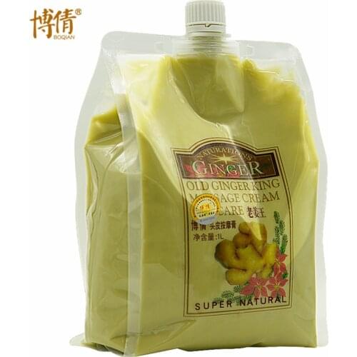 BOQIAN 1000ML Natural Ginger Essence Hair& Scalp Massage Cream Dandruff Oil Control Nourishing Repair Damaged Hair Care Products