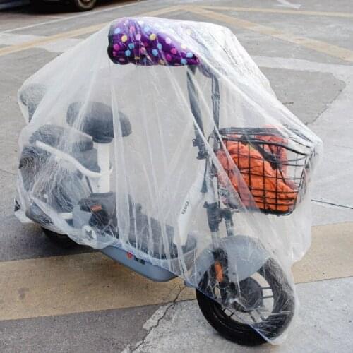 Motorcycle Cover Disposable Transparent Protector Covers All Season Outdoor Waterproof Bike Scooter Rain Dustproof Cover