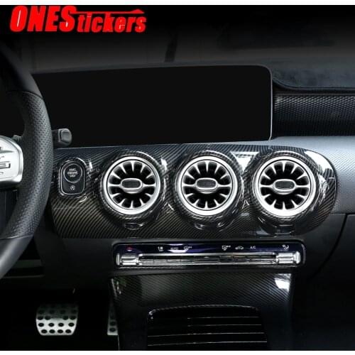 For Mercedes Benz A Class W177 V177 2019 2020+ Car Accessories Central Control Air Conditioning Vent+Headlight Switch Cover Trim