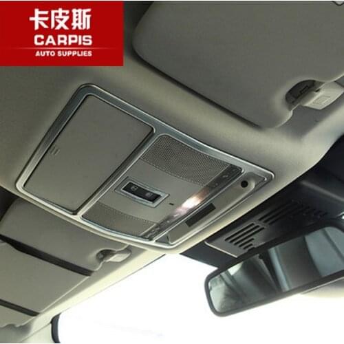 Chrome Car Inside Roof Reading Light Cover Frame Trim Sticker For Land Rover Discovery Sport 2015 2016 2017 Car Styling