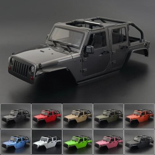 RC Car Wrangler Rubicon Convertible Hard Body Kit 313mm Wheelbase for 1/10 RC Crawler Axial SCX10 Traxxas TRX4 Redcat GEN8