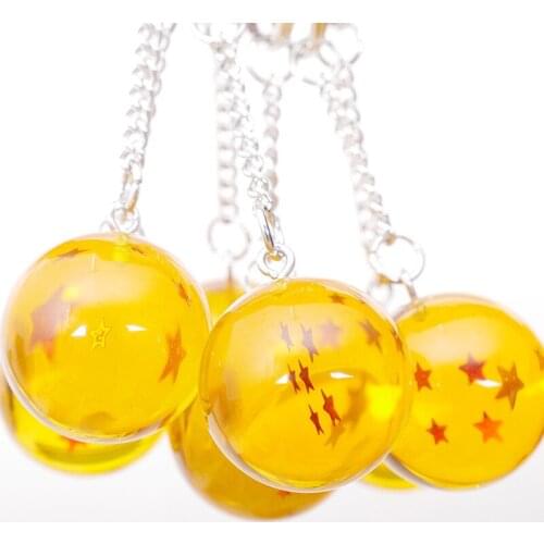 Crystal balls 7pcs/set 2.7cm New In Bag 7 Stars Crystal Balls Keychain Pendant 1 2 3 4 5 6 7 star Complete set