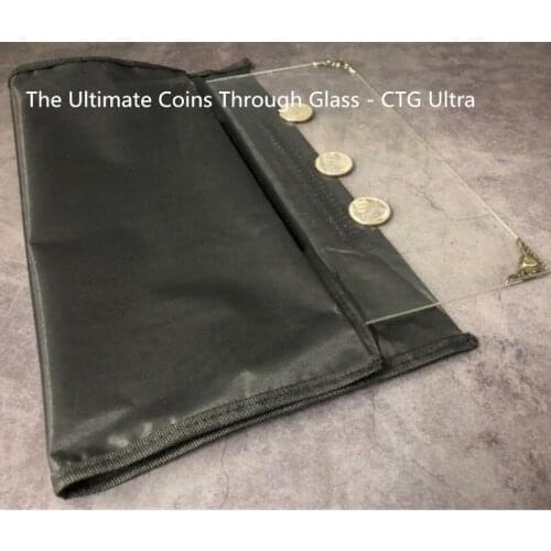 The Ultimate Coins Through Glass - CTG Ultra Magic Tricks Visual Coin Penetration Magia Close Up Illusion Gimmick Prop Mentalism