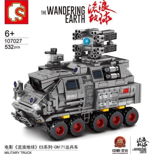 Senbao Wandering Earth Series Troop Carrier Model Small Particle Building Block Military Assembly Toy Gift 107027