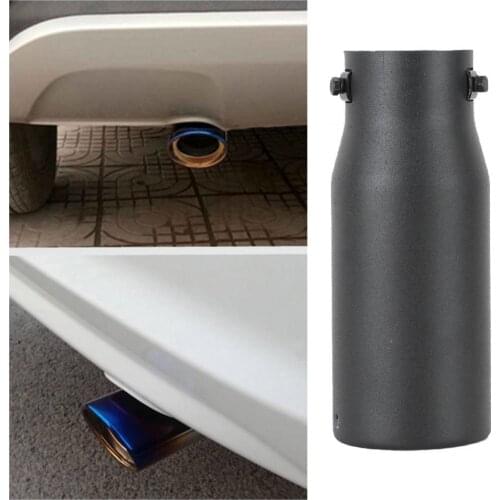 Modified Exhaust Pipe Tip Anti-rust Stainless Steel Black Round Flat Exhaust Pipe End Stainless Steel Exhaust Pipe Tail Throat