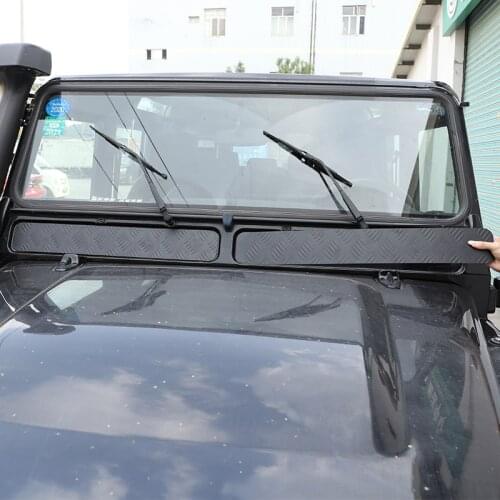 Car Exterior Front windshield lower trim panel Sticker For Land Rover Defender 110 130 04-2018 Defender modification Accessories